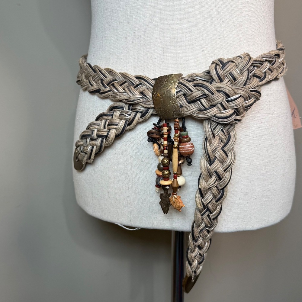 Vintage Marjorie Baer Handmade in San Francisco Braided Belt Artisan Boho